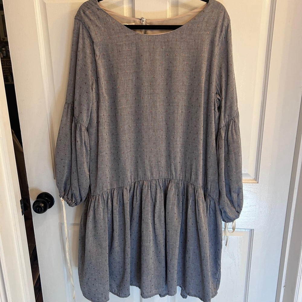 Women's Paper Crown Dress, XL, Gray